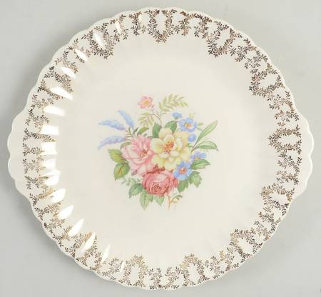 Arcadia Handled Cake Plate by Limoges-American