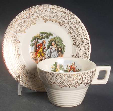 Chantilly (Fil #1TS284) Flat Cup & Saucer Set