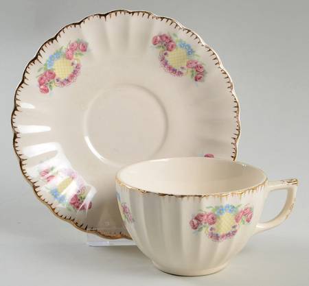 Chateau Flat Cup & Saucer Set by Limoges-American