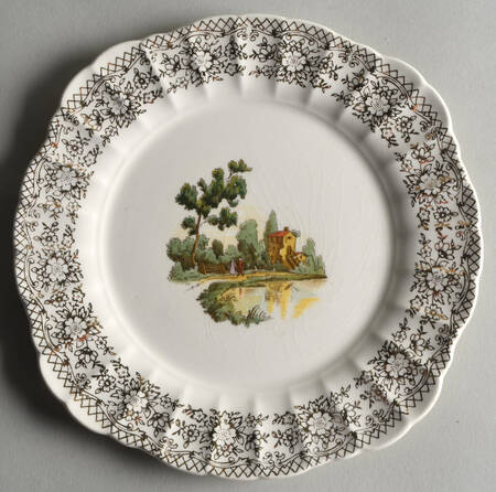 Chateau France (Filigree 1KS518) Square Salad Plate