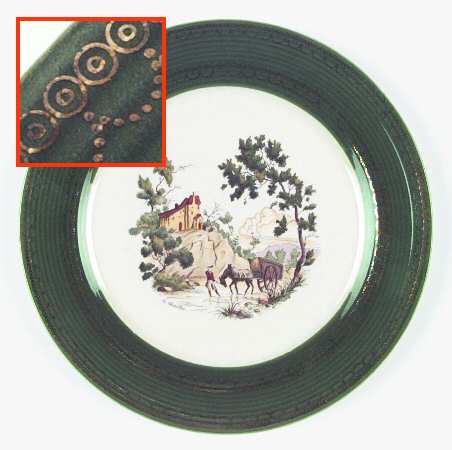 Chateau France Forest Green (TS562) by Limoges-American