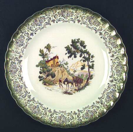 Chateau France Mandarin Green (KS384) by Limoges-American