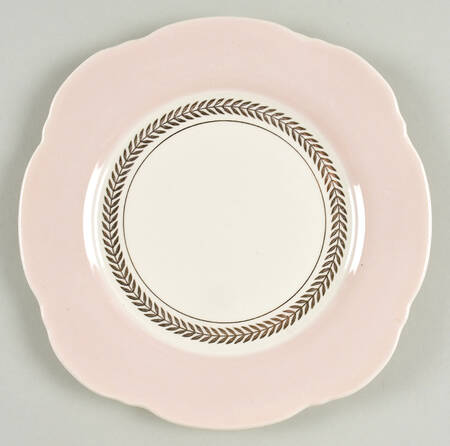 Federal Coral Pink Square Salad Plate