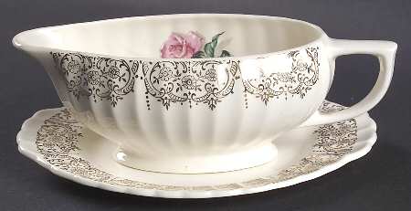 Le Fleur Rouge Gravy Boat & Underplate/Relish