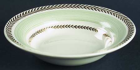 Lyceum Green Rim Fruit/Dessert (Sauce) Bowl