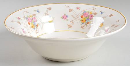 New Princess (Smooth, Yellow Trim) 8" Round Vegetable Bowl