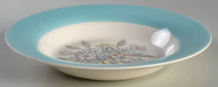 Oslo Blue Rim Soup Bowl