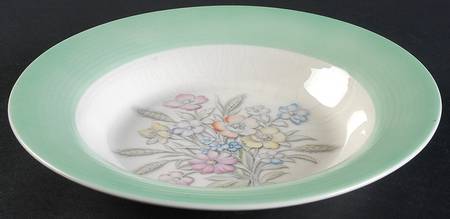 Oslo Green Rim Soup Bowl