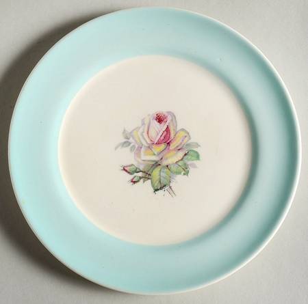 Tea Rose Cotillion Blue Bread & Butter Plate