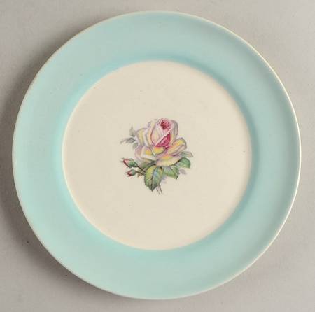 Tea Rose Cotillion Blue Salad Plate