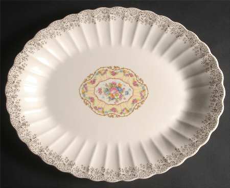 Toledo Delight Sand 15" Oval Serving Platter