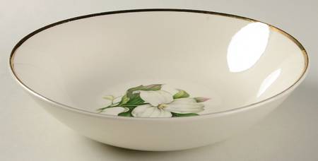 Trillium White (Glamour, Coupe) 8" Round Vegetable Bowl