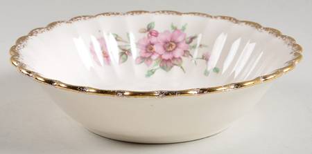 Wild Rose (Gold Trim) Coupe Cereal Bowl