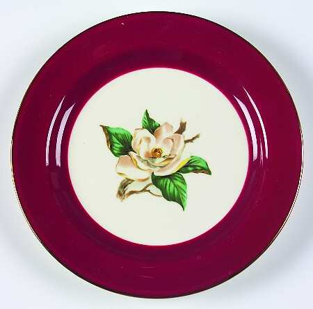 Burgundy Bread & Butter Plate by Lifetime