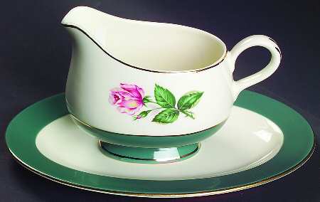 Cameo (Rose Center) Gravy Boat & Underplate/Relish