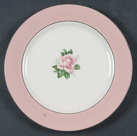 Pink Rose Salad Plate