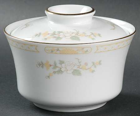 Jade Tree (Gold Trim) Sugar Bowl & Lid