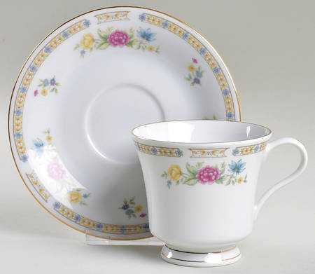 Ling Rose Footed Cup & Saucer Set