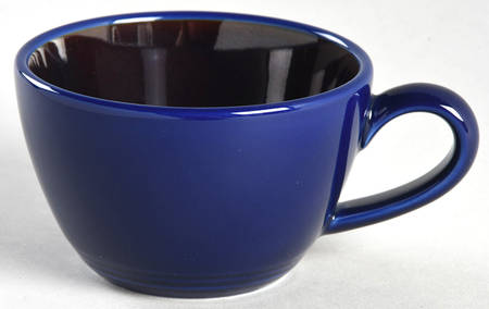 Yo Han Cobalt Blue and Mahogany Flat Cup