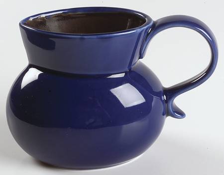 Yo Han Cobalt Blue and Mahogany Oval Creamer