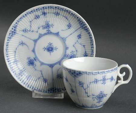Blue Fjord (Smooth) Flat Cup & Saucer Set