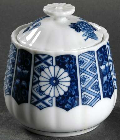 Blue Imari (L & M) Sugar Bowl & Lid