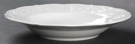 White Champagne Rim Soup Bowl