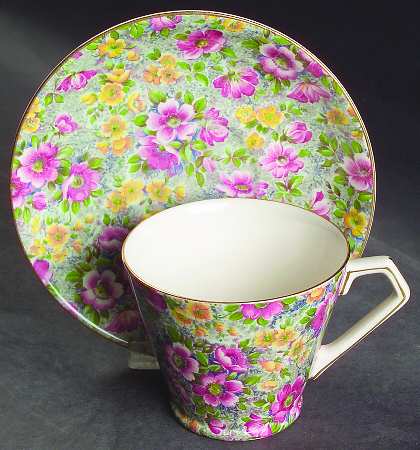 Briar Rose Flat Cup & Saucer Set
