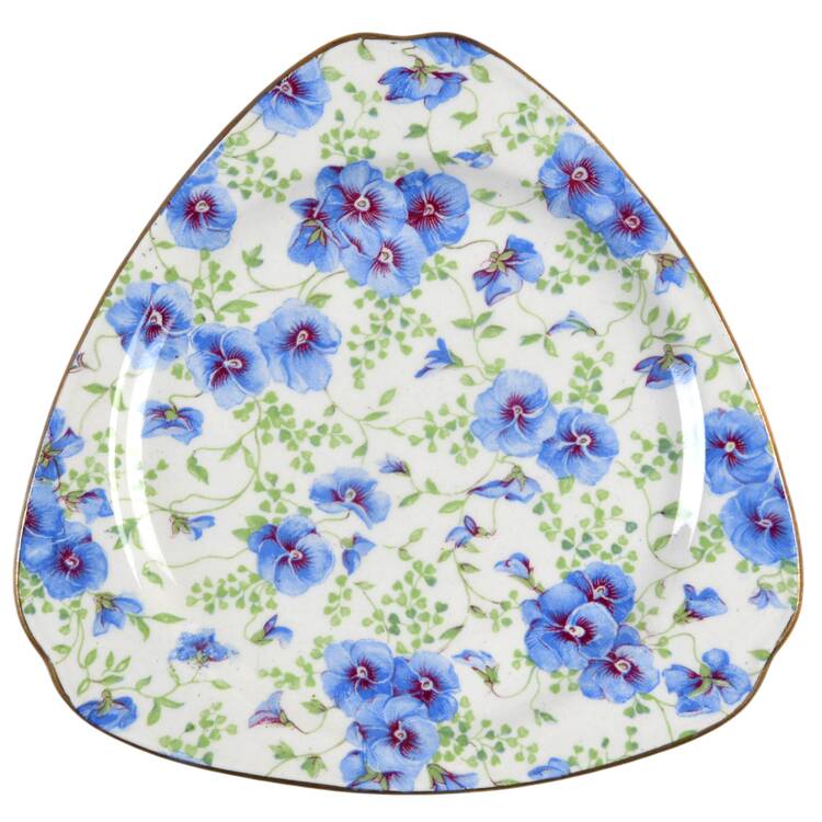 Pansy Triangular Bread & Butter Plate