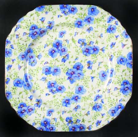 Pansy Square Salad Plate