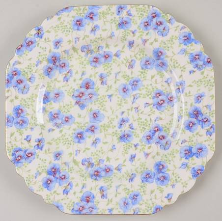Pansy Square Luncheon Plate