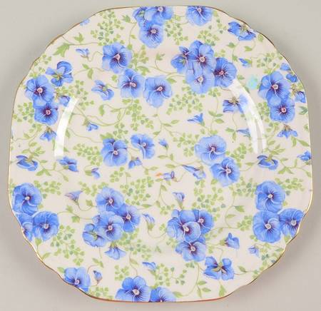 Pansy Square Bread & Butter Plate