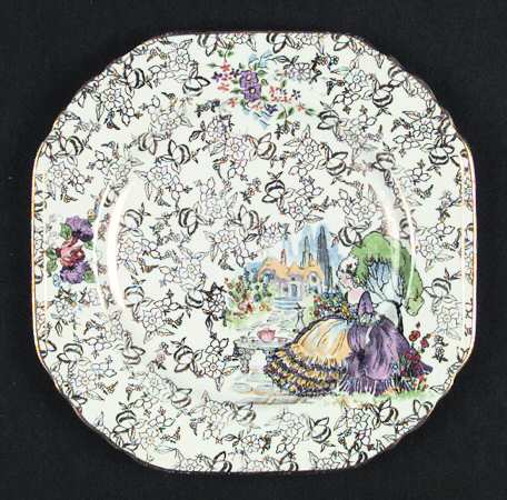 Pompadour Square Salad Plate