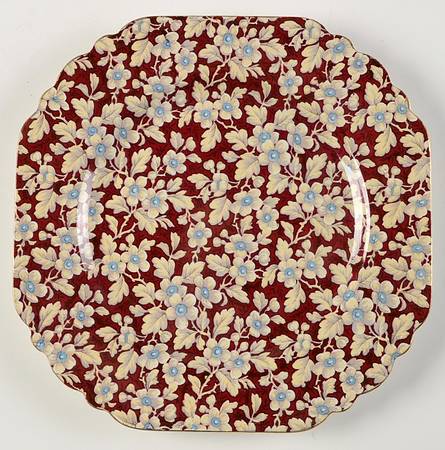 Royal Brocade Square Luncheon Plate