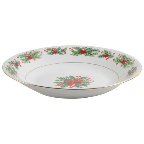 Holly Wreath Coupe Soup Bowl