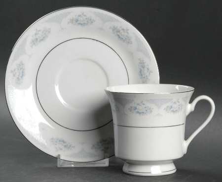 Sapphire Footed Cup & Saucer Set