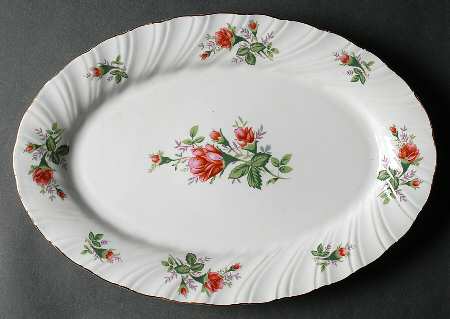 Victorian Rose 14" Oval Serving Platter