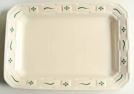 Woven Traditions Heritage Green 13" Rectangular Serving Platter by Longaberger