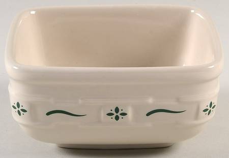 Woven Traditions Heritage Green Square Cereal Bowl