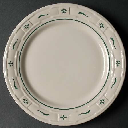 Woven Traditions Heritage Green Luncheon Plate