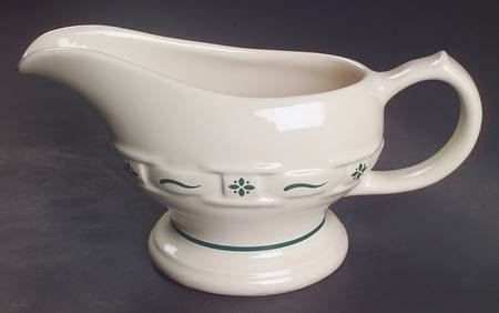 Woven Traditions Heritage Green Gravy Boat