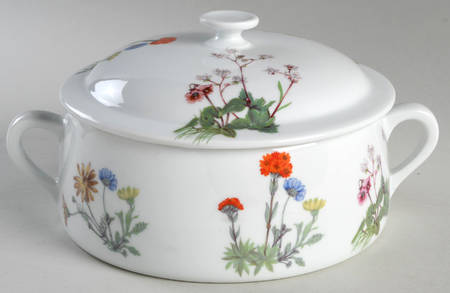 Wild Flower 1.25 Qt Round Covered Casserole