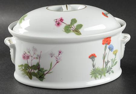 Wild Flower 1 Quart Oval Covered Casserole
