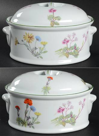 Wild Flower 1 Qt Oval Covered Casserole