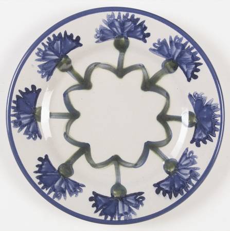 Bachelor Button Salad Plate