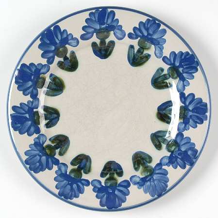 Bachelor Button Luncheon Plate