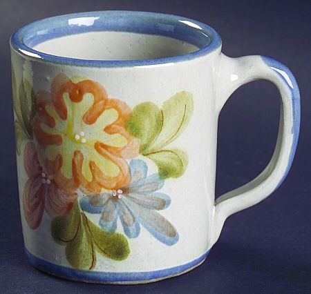 Country Flower Blue Mug
