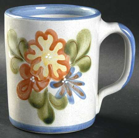 Country Flower Blue Mug