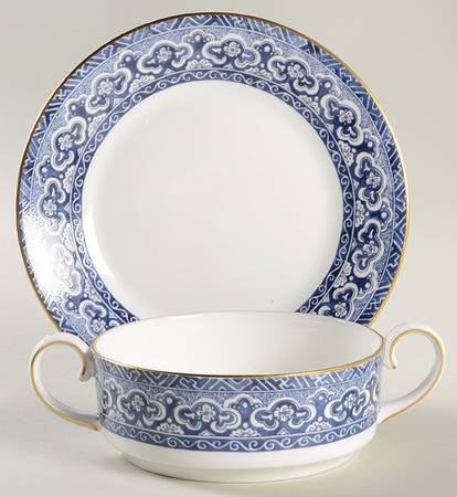 Empire Flat Cream Soup Bowl & Saucer Set