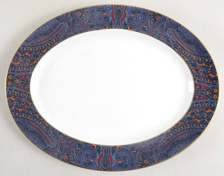 King Charles Paisley 15" Oval Serving Platter
